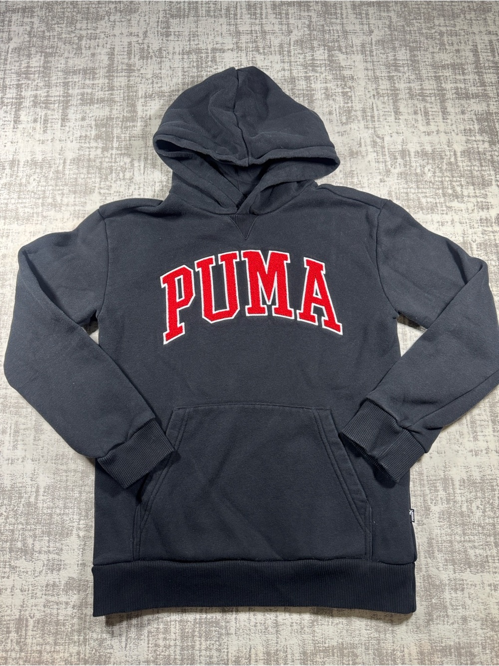 PUMA Varsity Arch Logo Hoodie Large SPELLOUT XL (14/16) Teen 23X17.5 PTP UNISEX